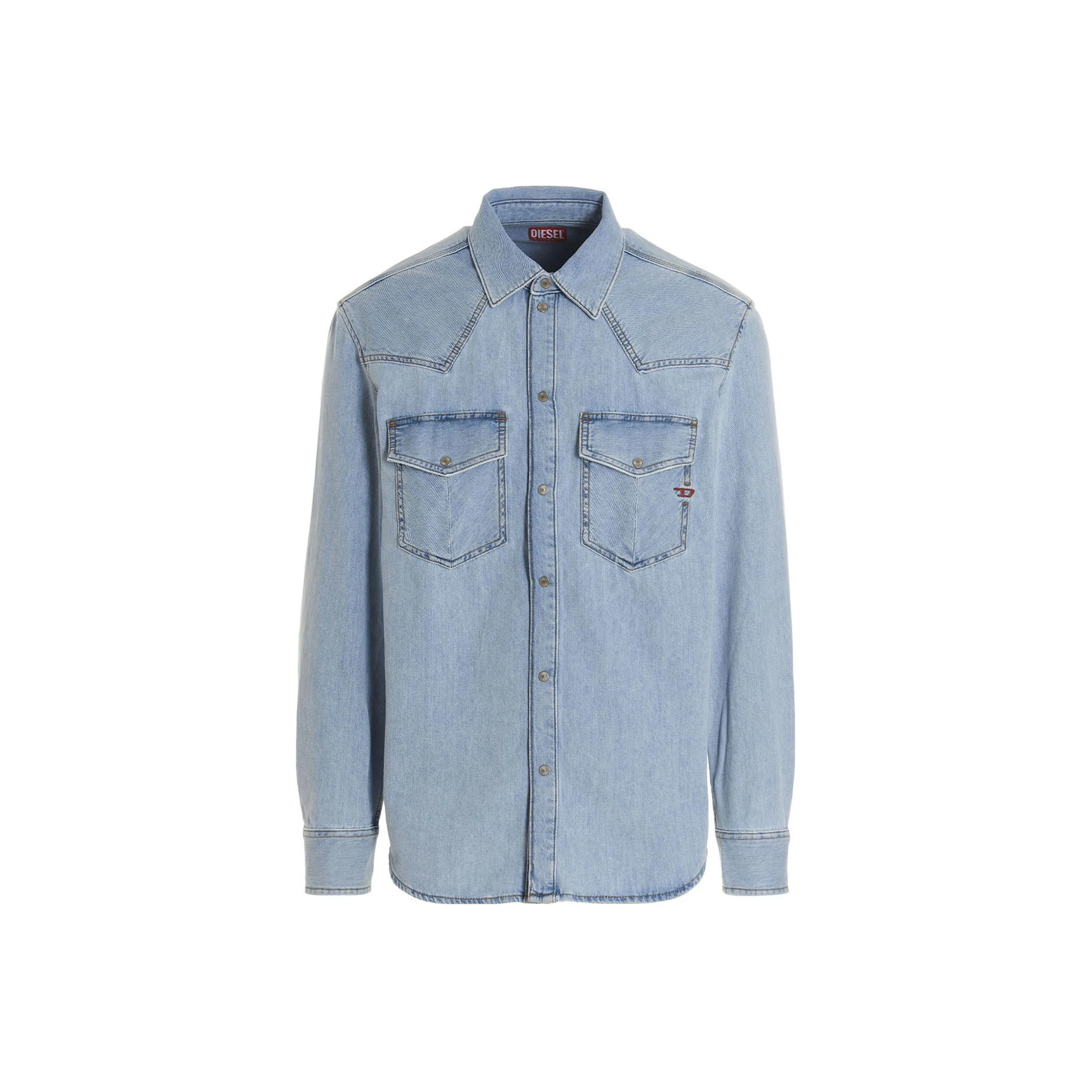 DIESEL Shirts Men's Light Blue