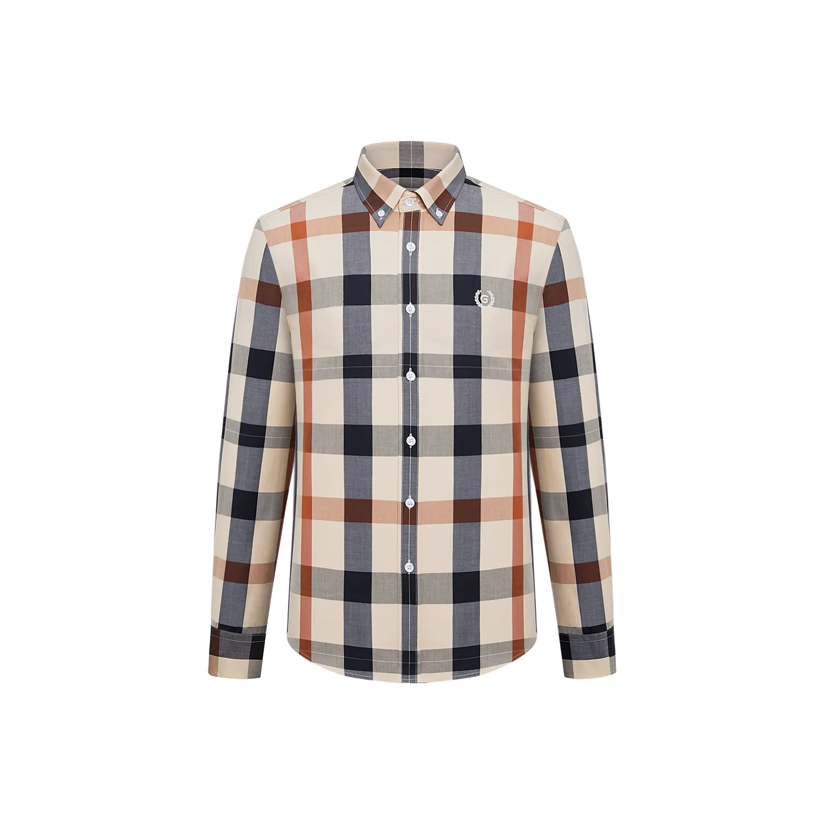 GY Goldlion Рубашка Мужская Средняя Желтая