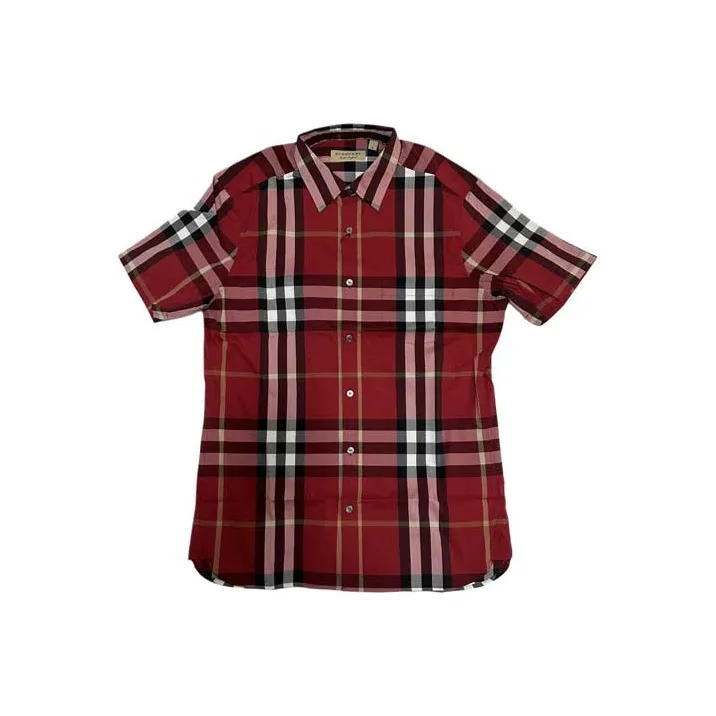 Burberry Red Men's Shirts Бургони Мужские Рубашки