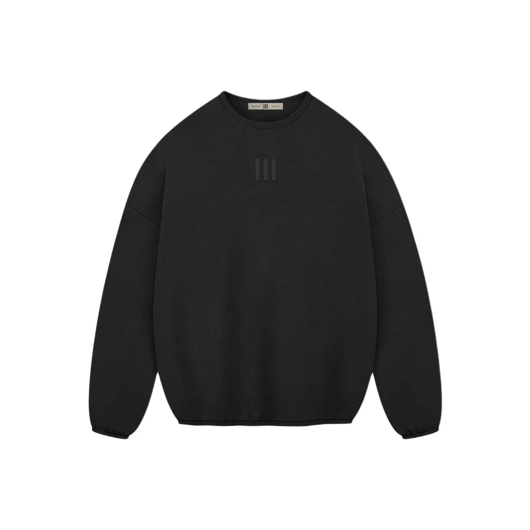 Fear Of God Athletics x Adidas SS24 Замша Флис Свитшот Crewneck Унисекс Черный