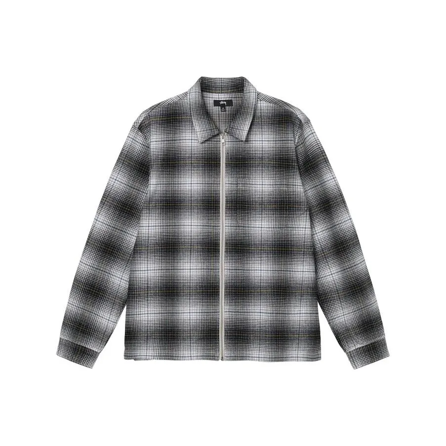 Stussy Paul Shadow Plaid Zip Shirt