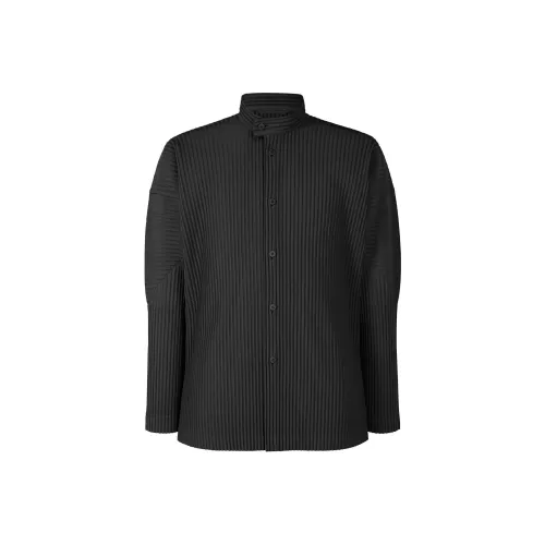Homme Plissé Issey Miyake Черная Рубашка для Мужчин