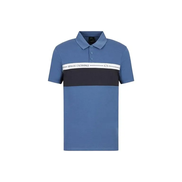 ARMANI EXCHANGE Polo Shirts Men's Navy Blue