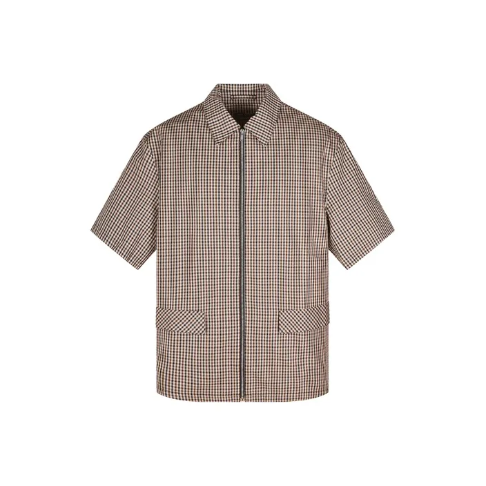 CROQUIS Shirts Men's 964 Khaki Coffee Stripes/Plaid