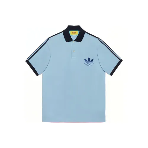 GUCCI X ADIDAS Collaboration Синий Мужское Поло