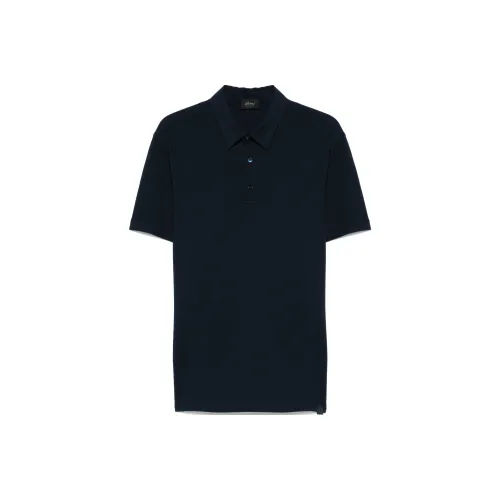 Brioni Мужское Поло Морского Синего Цвета