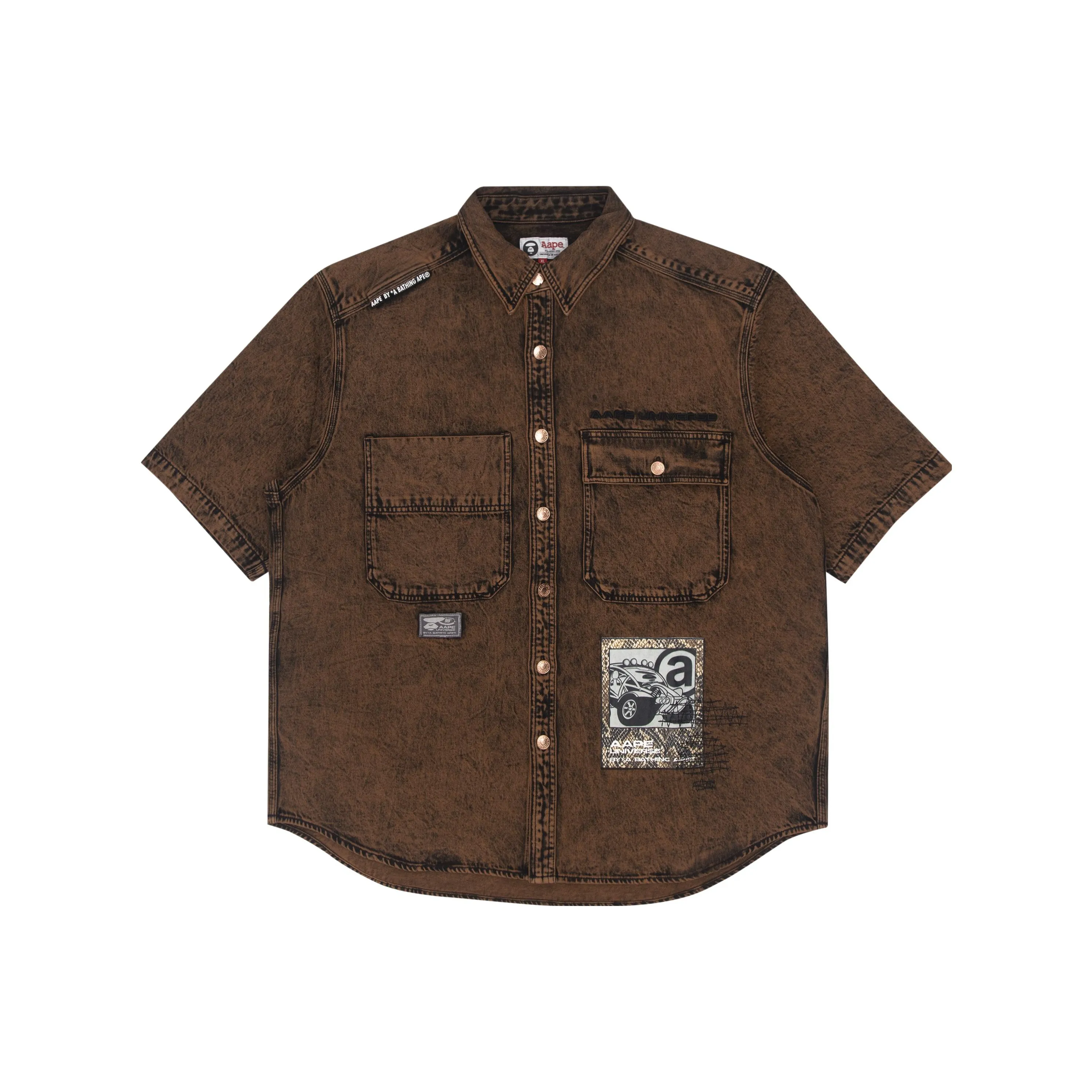 Aape Shirts Men's Brown BWX
