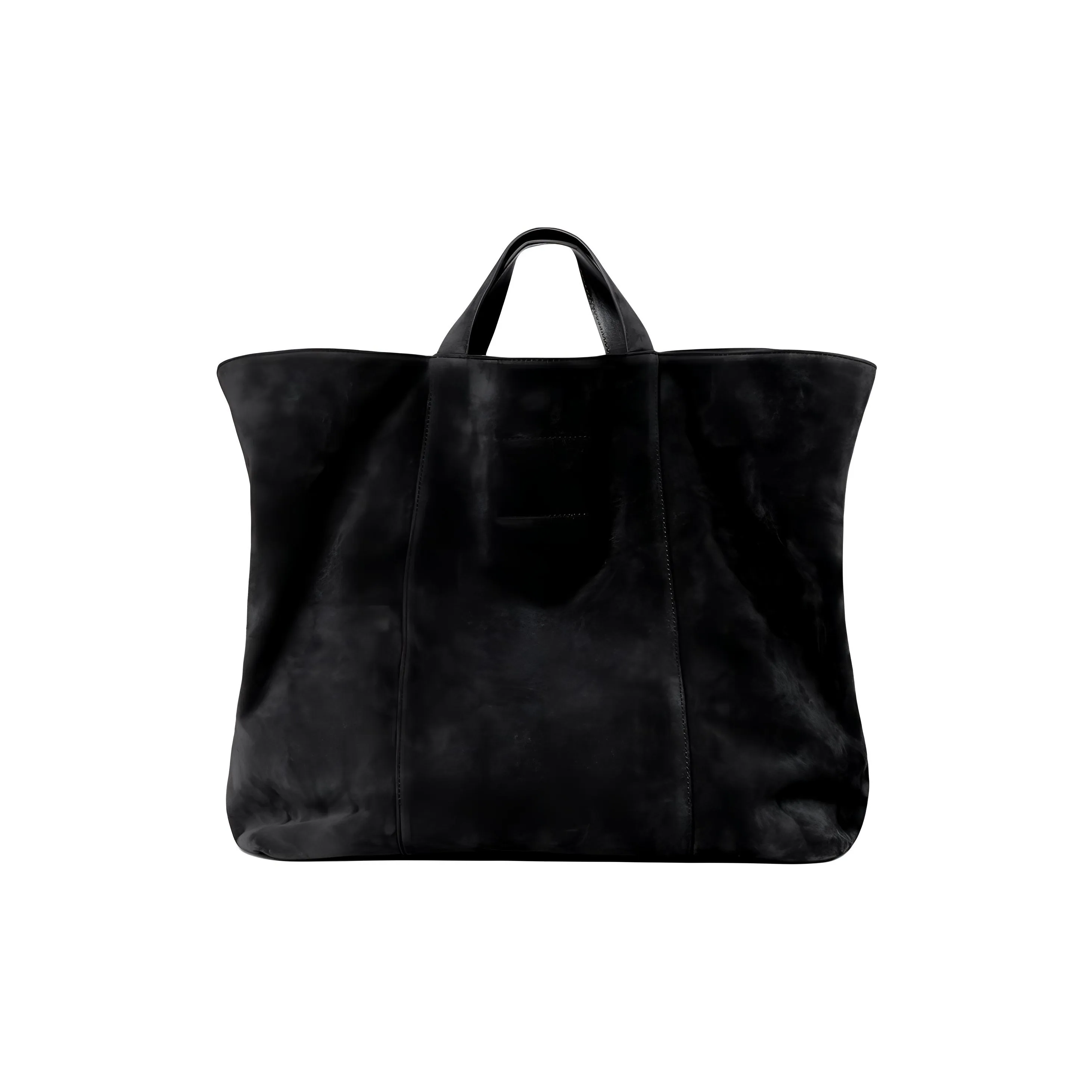 COS Cow Leather Tote Bag, Shopping Bag, Handbag Tubas Men's Black