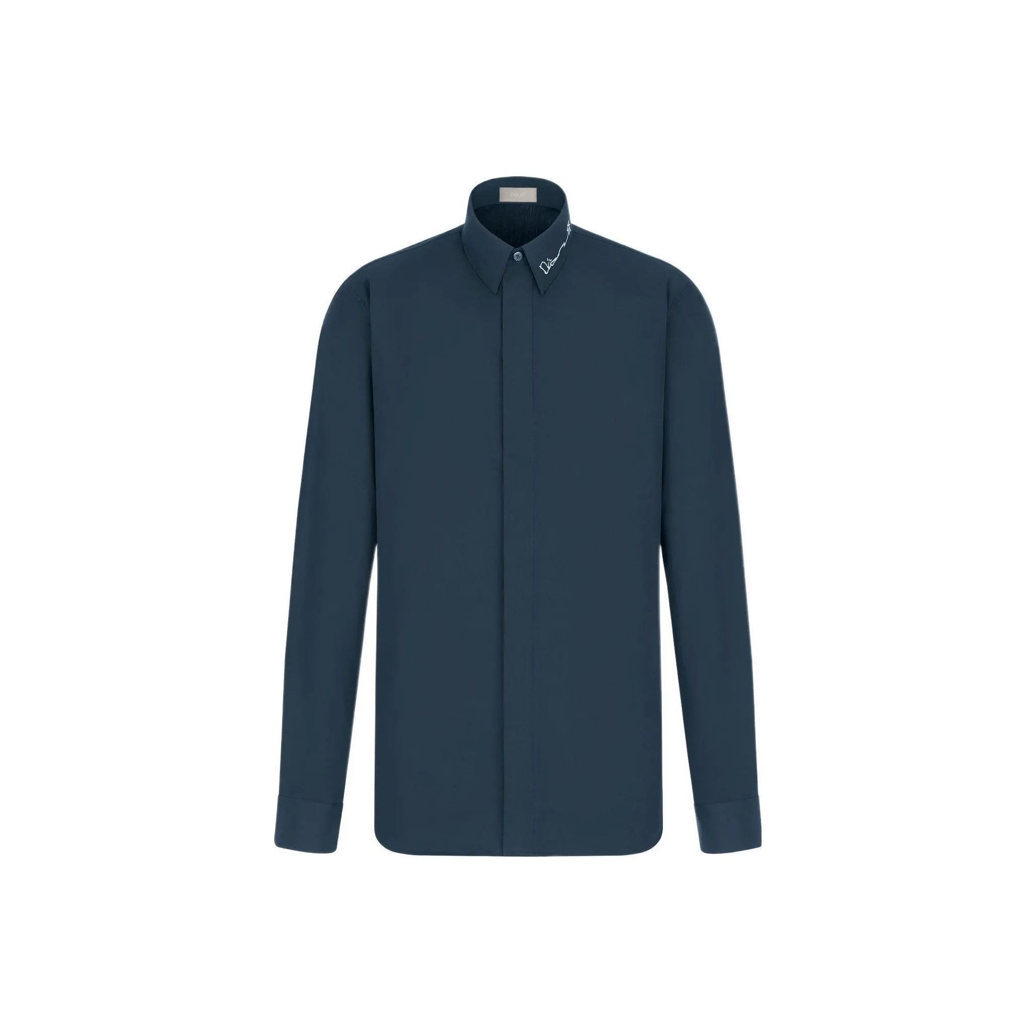 DIOR x Travis Scott FW22 Рубашка Мужская Морской Синий