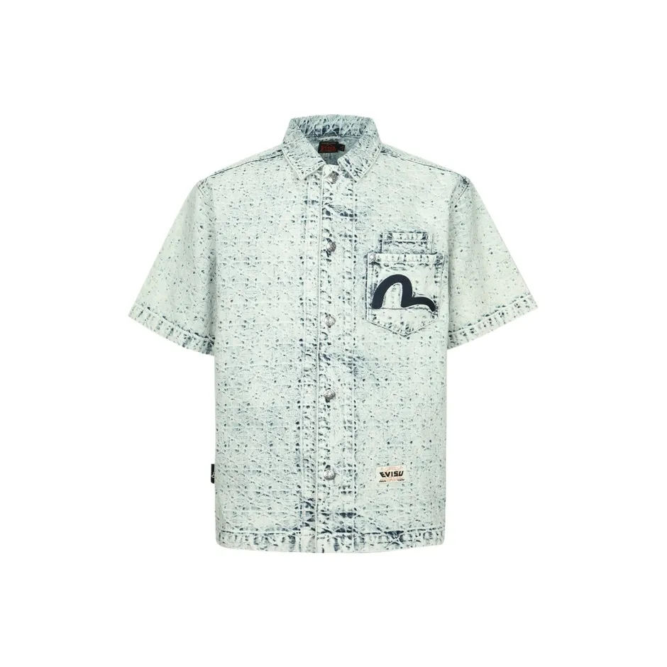EVISU Shirts Men's Denim Blue