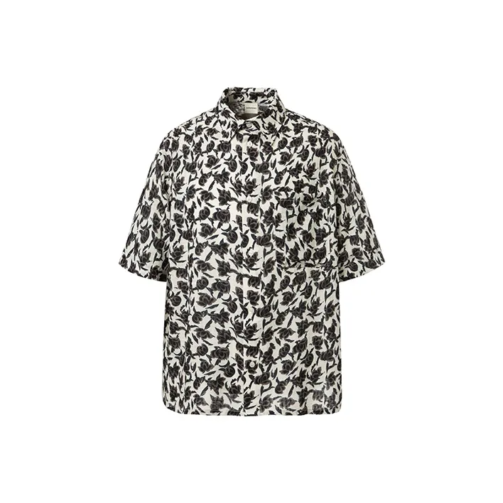 COUNTRY MOMENT Shirt Unisex Black And White Print