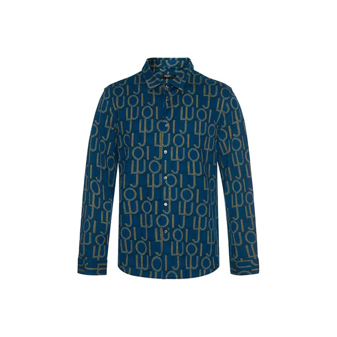 LIU·JO UOMO Сине-оранжевые Мужские Рубашки