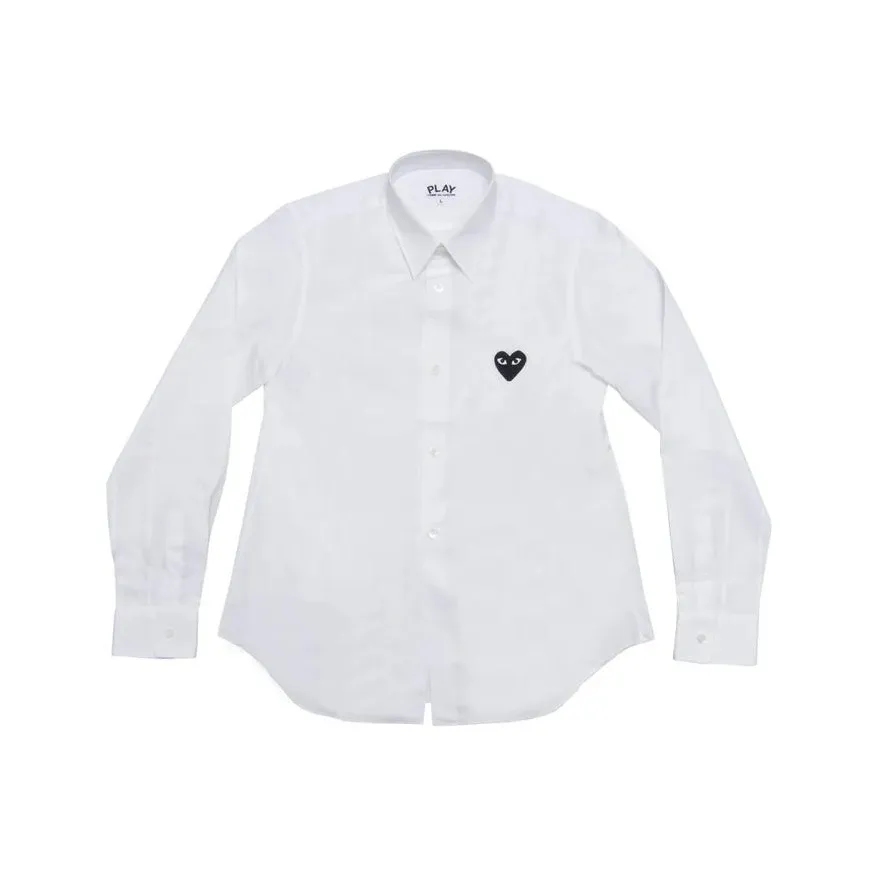 CDG Play SS24 Рубашка Унисекс Белый