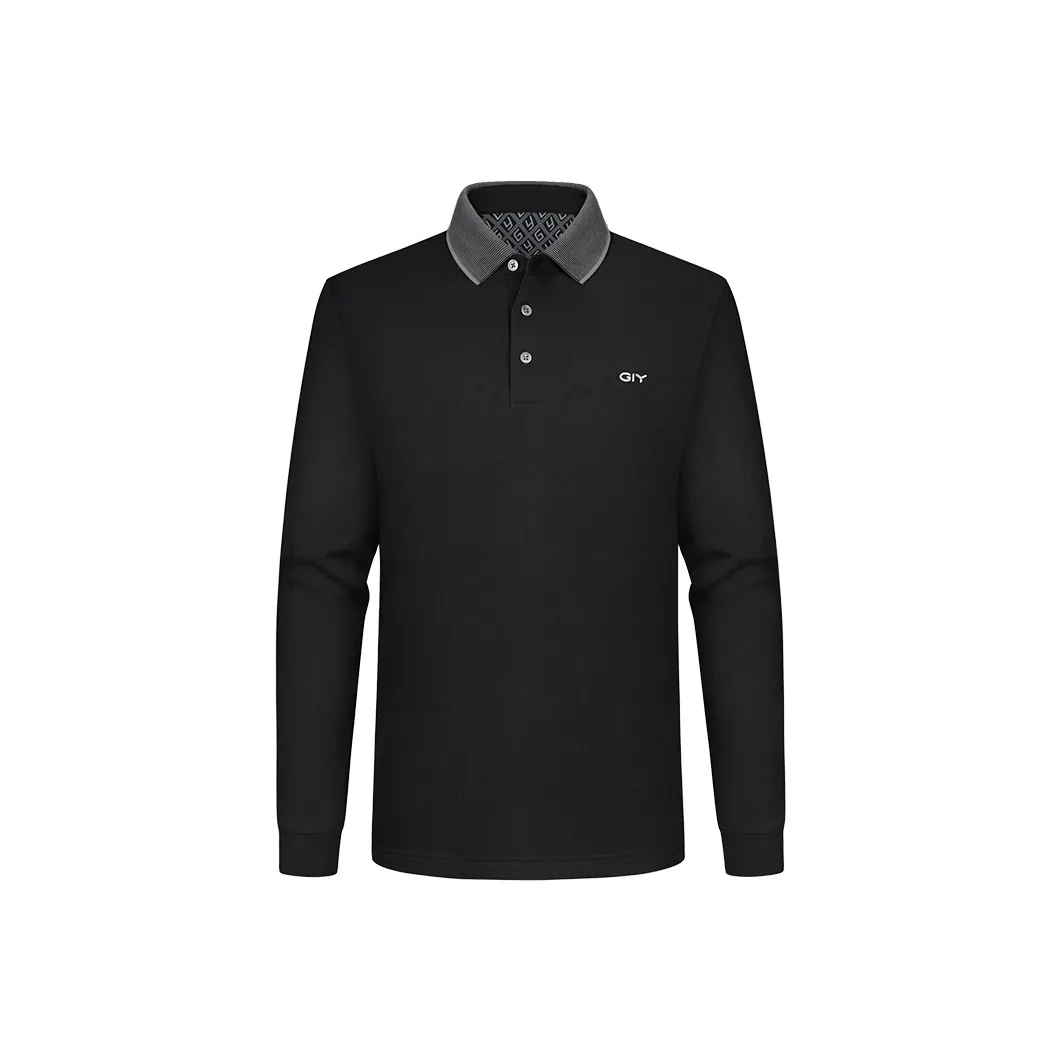 GY Goldlion Polo Shirt Men's Black