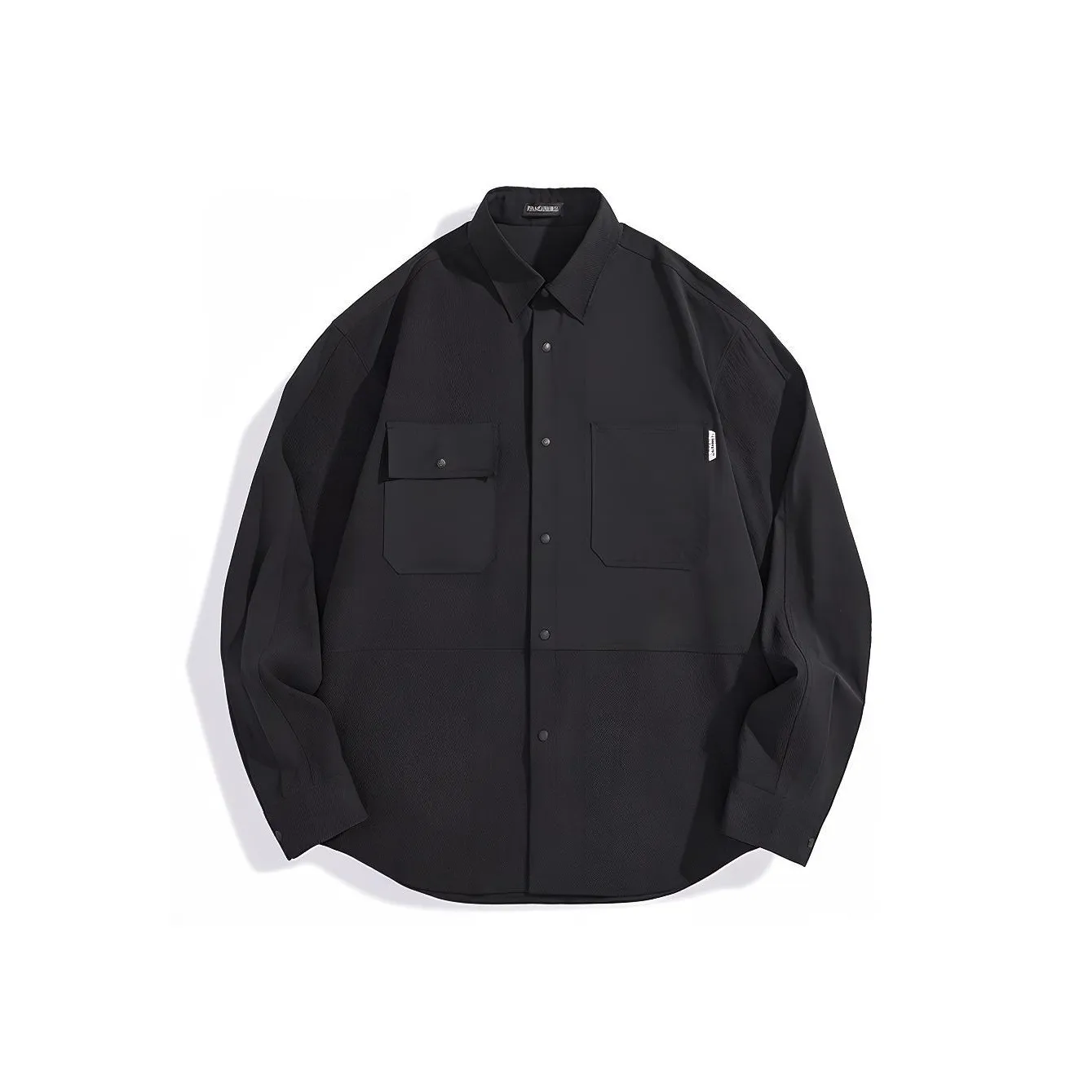 PEACEBIRD MEN Черный 1 Свободный крой Мужская рубашка