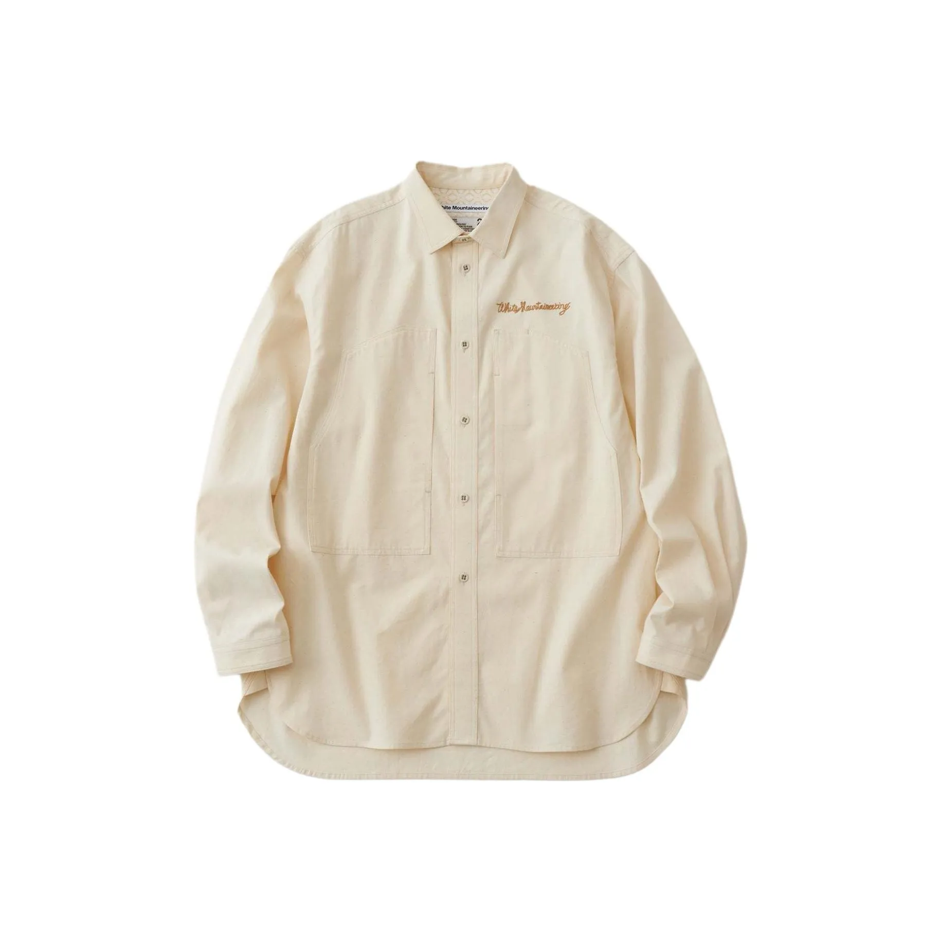 White Mountaineering Рубашка Мужская Айвори Белая