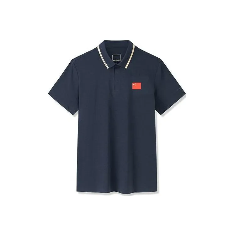 Anta Champion Series Polo Collar Men's Night Sea Black