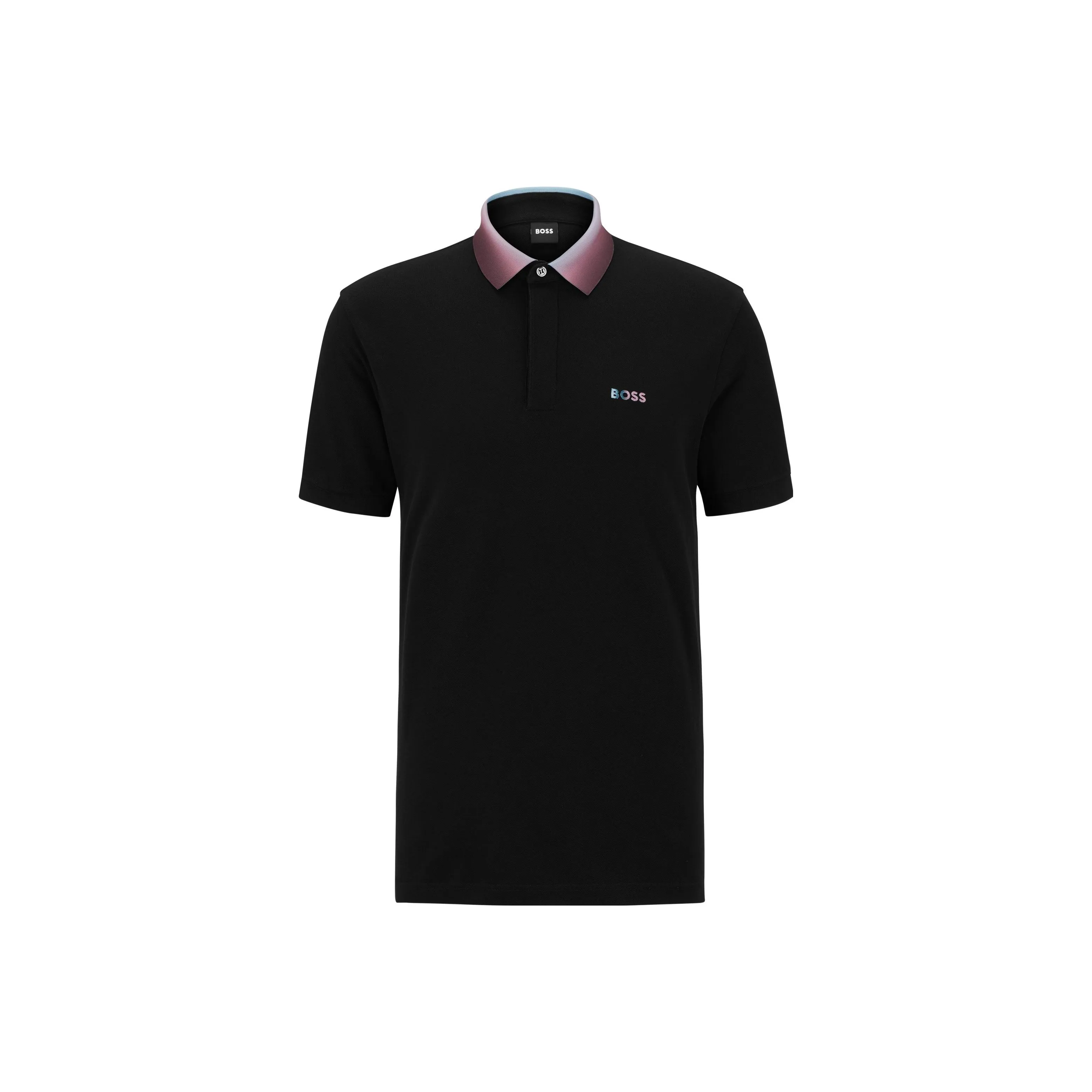 HUGO BOSS SS23 Men's Logo-Embroidered Polo Shirt Black