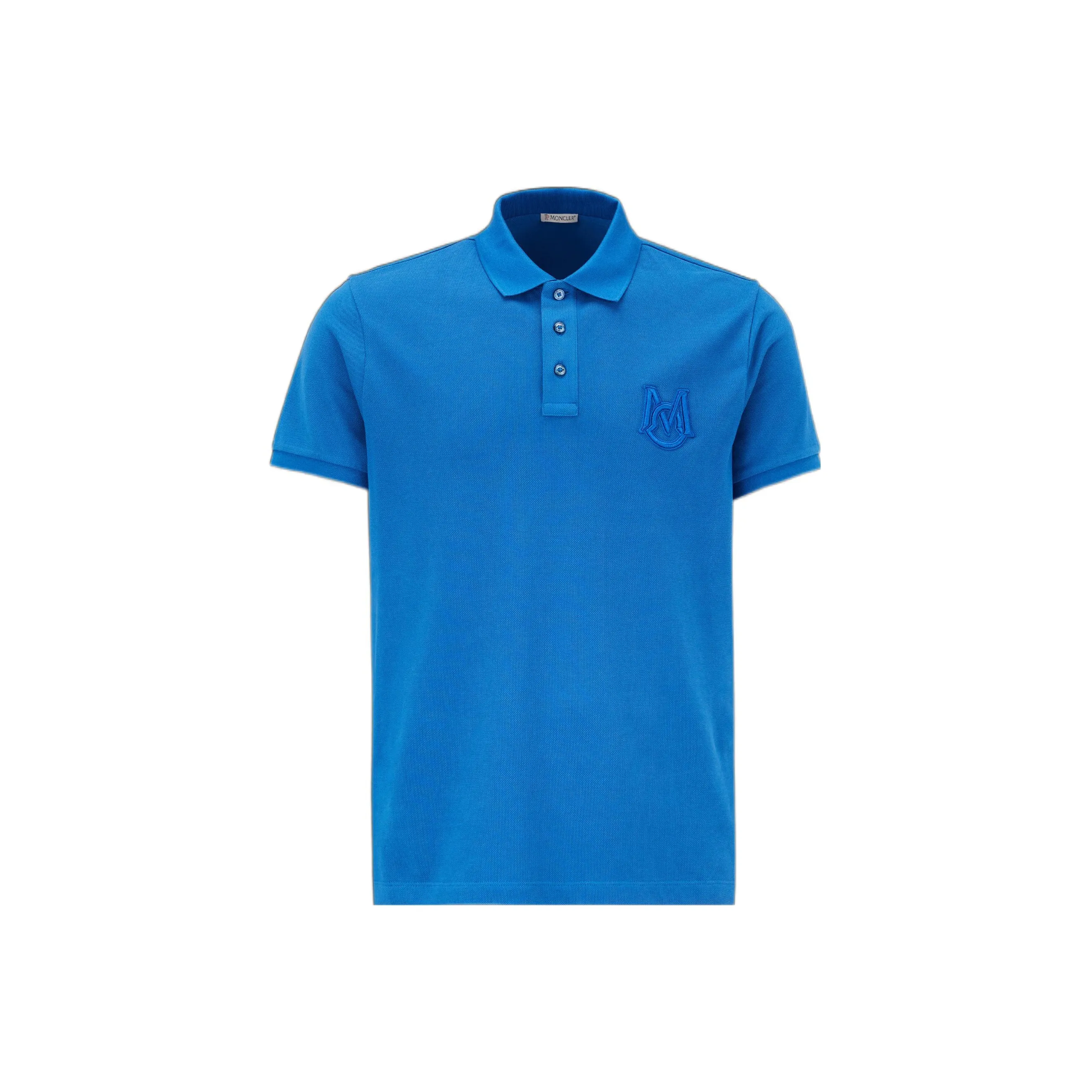 MONCLER Мужская поло синего цвета