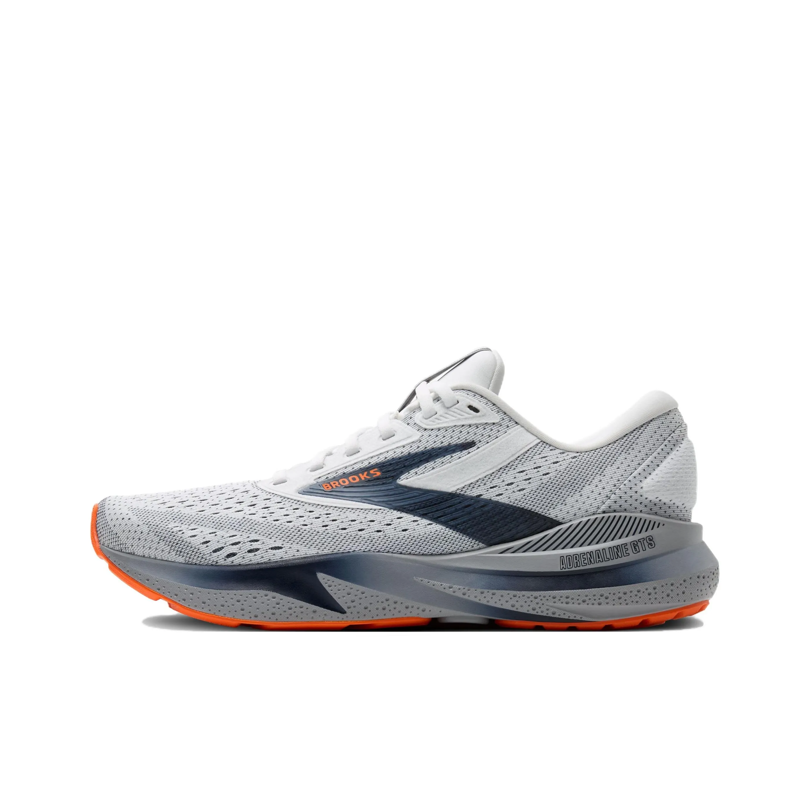 Brooks Adrenaline GTS 24 Амортизация Износостойкие Низкие Кроссовки для Бега Мужские Светло-Серые