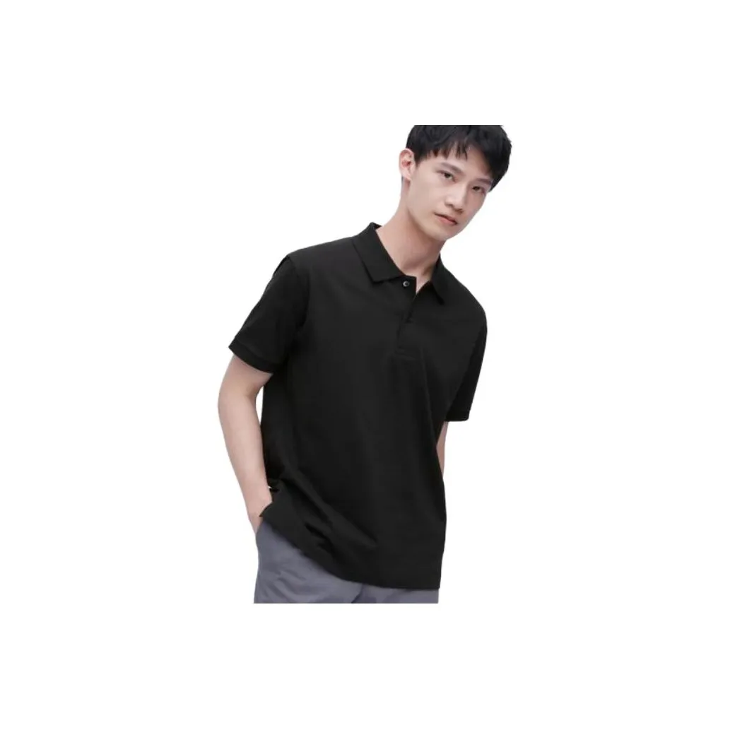 UNIQLO Черное унисекс-поло