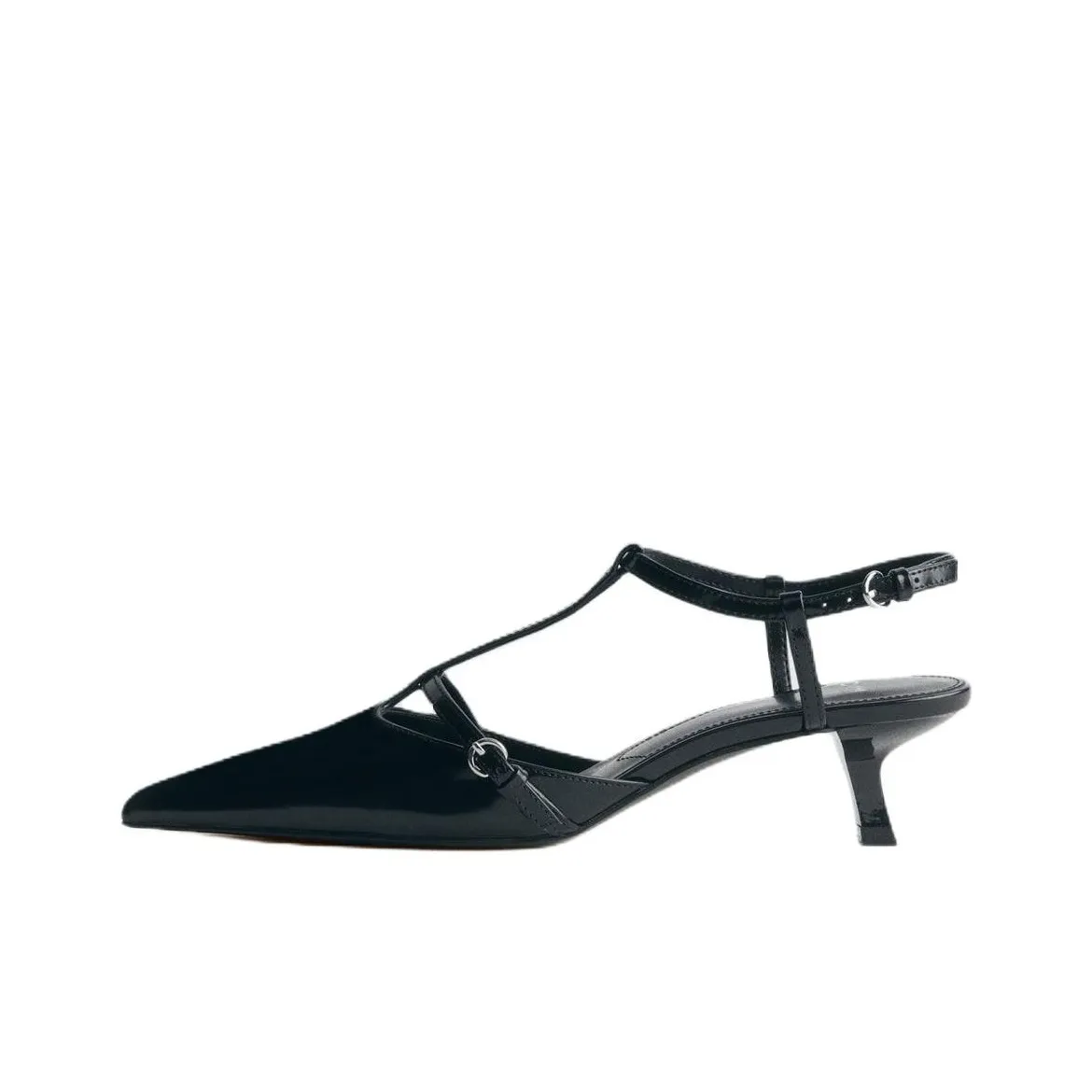 Манго Высокие каблуки Черные Женские