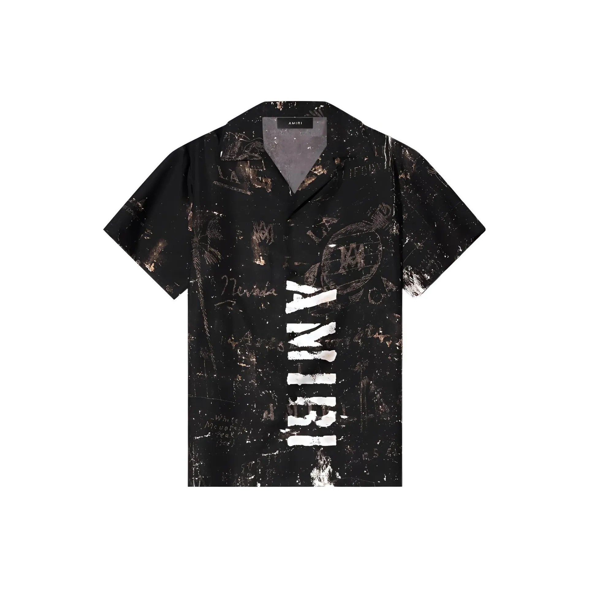AMIRI Army Stencil Camp Shirt
