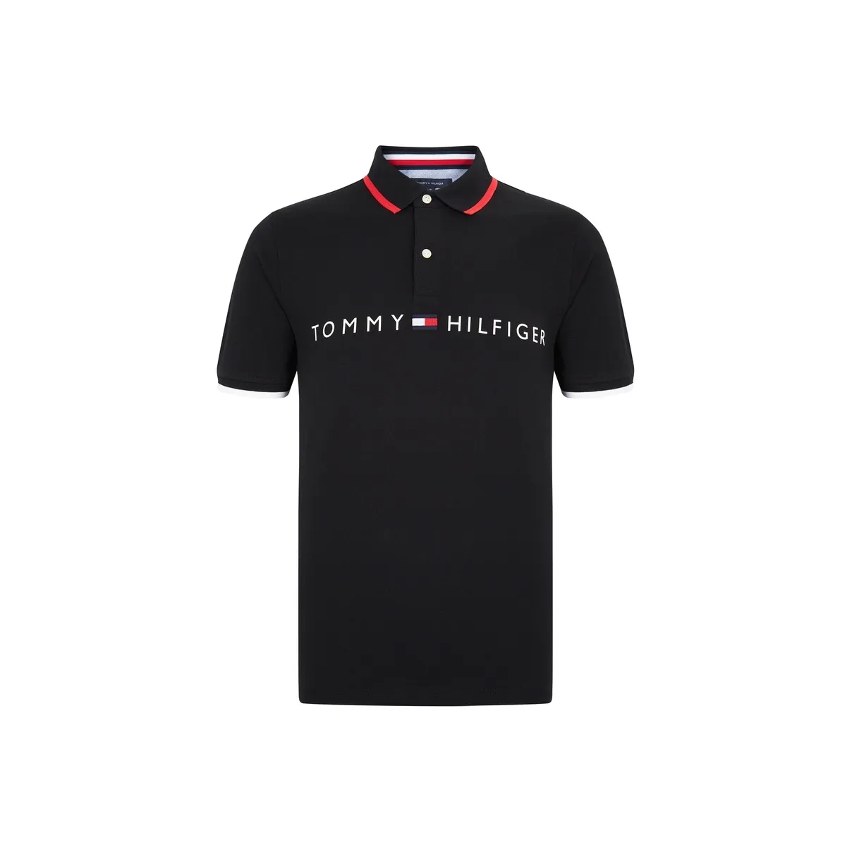 tommy Badge Hilfiger Polo Shirt Men's Black