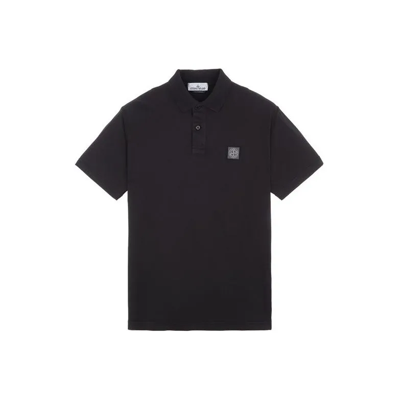 STONE ISLAND SS23 Polo Shirt Men's Black