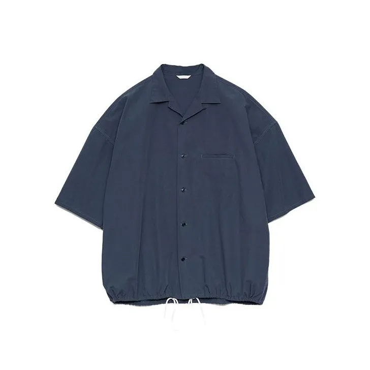Nanamica SS23 Open Collar Wind Shirt Men's Marine Blue