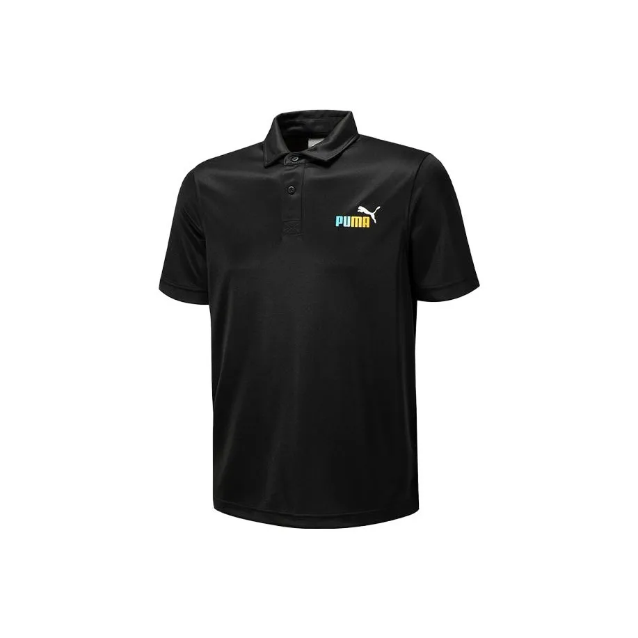 PUMA Мужская поло рубашка черного цвета