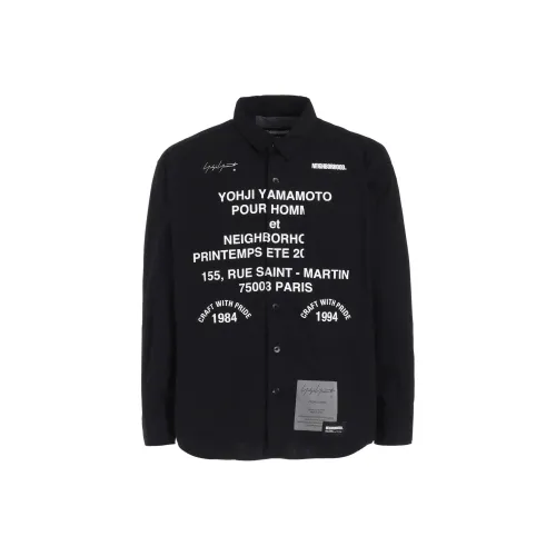 Yohji Yamamoto Черные Мужские Рубашки