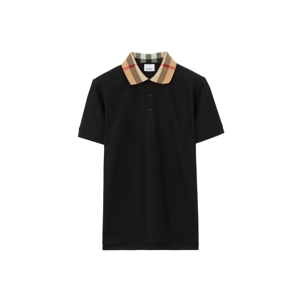 Burberry Checked Short Sleeved Polo Shirt
