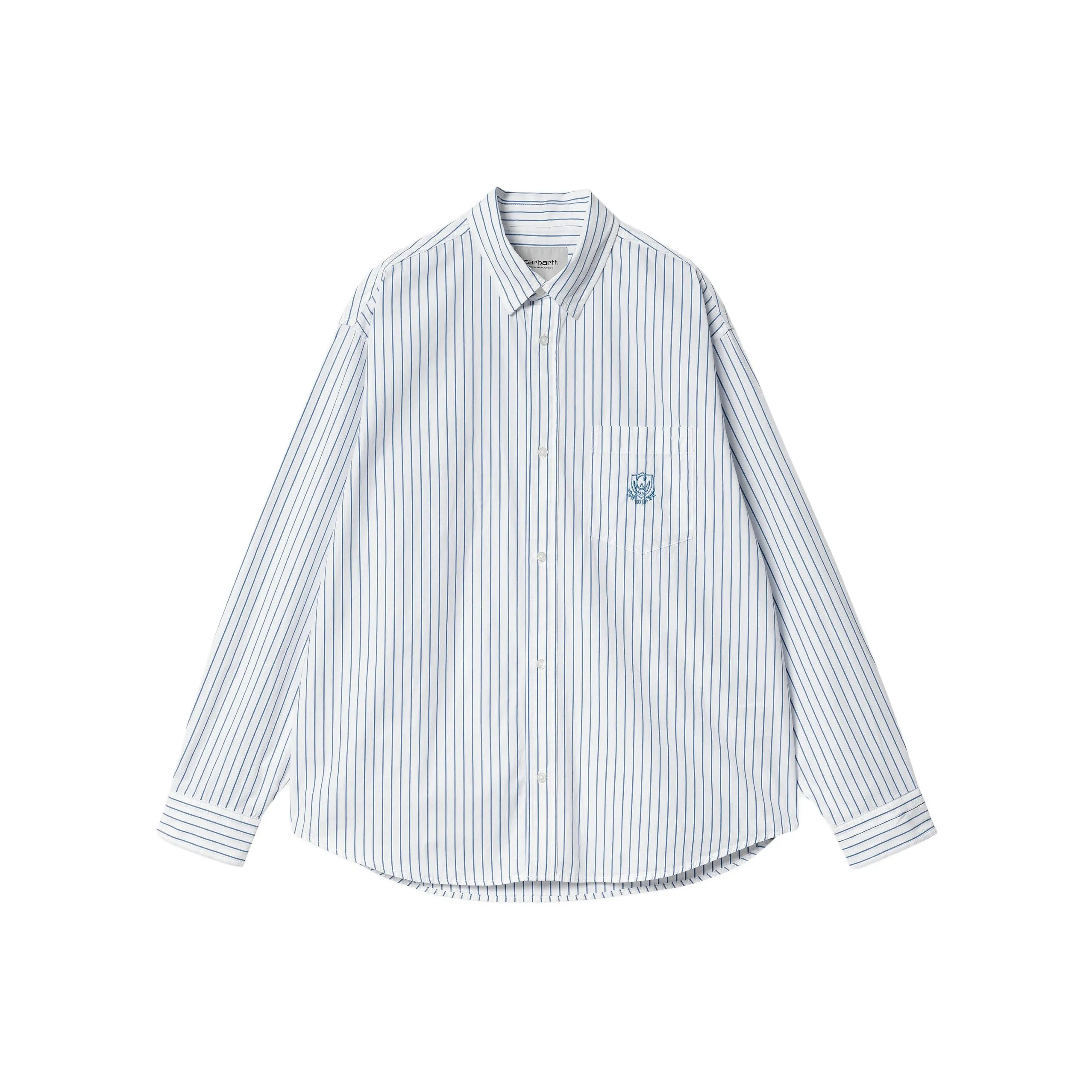 Carhartt WIP Preppy Style Collection L/S Linus Shirt Men's Blue
