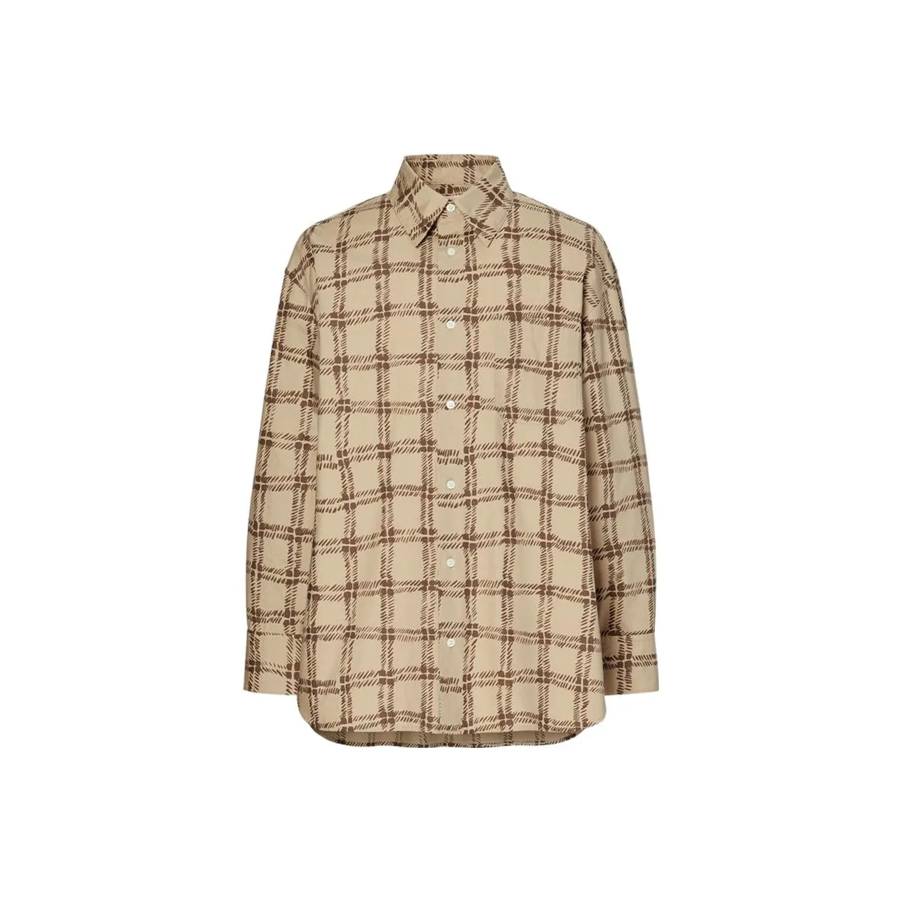UNIQLO x MARNI Uniqlo Marni Совместная работа Рубашка Мужская Темно-бежевый