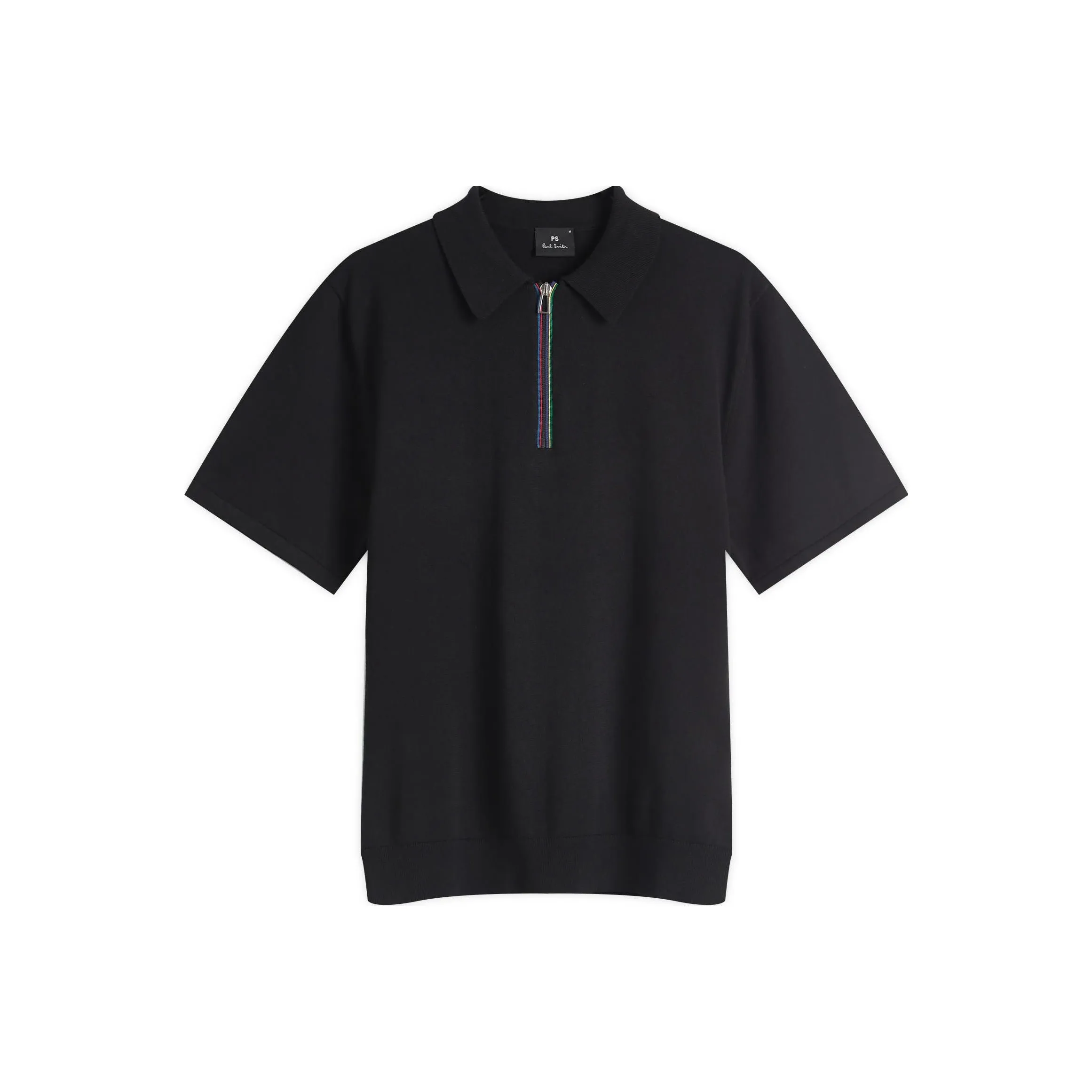 Ps Paul Smith Sports Stripe Zip Knitted Polo Shirt