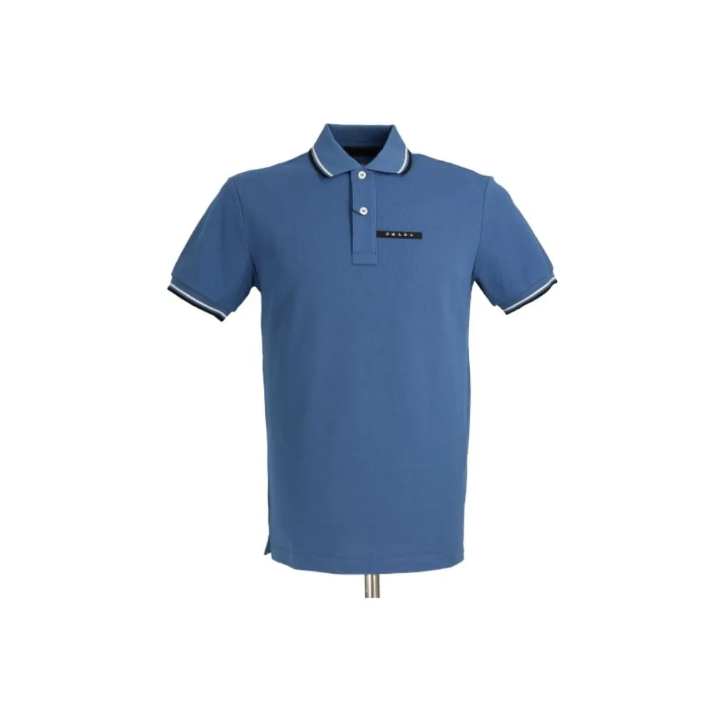 PRADA SS22 Polo Shirt Men's Blue