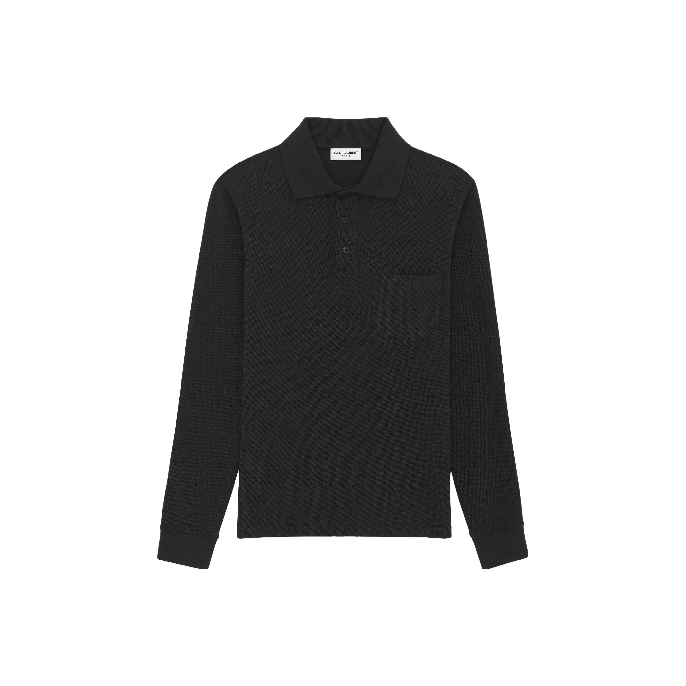 SAINT LAURENT Поло Мужское Черное