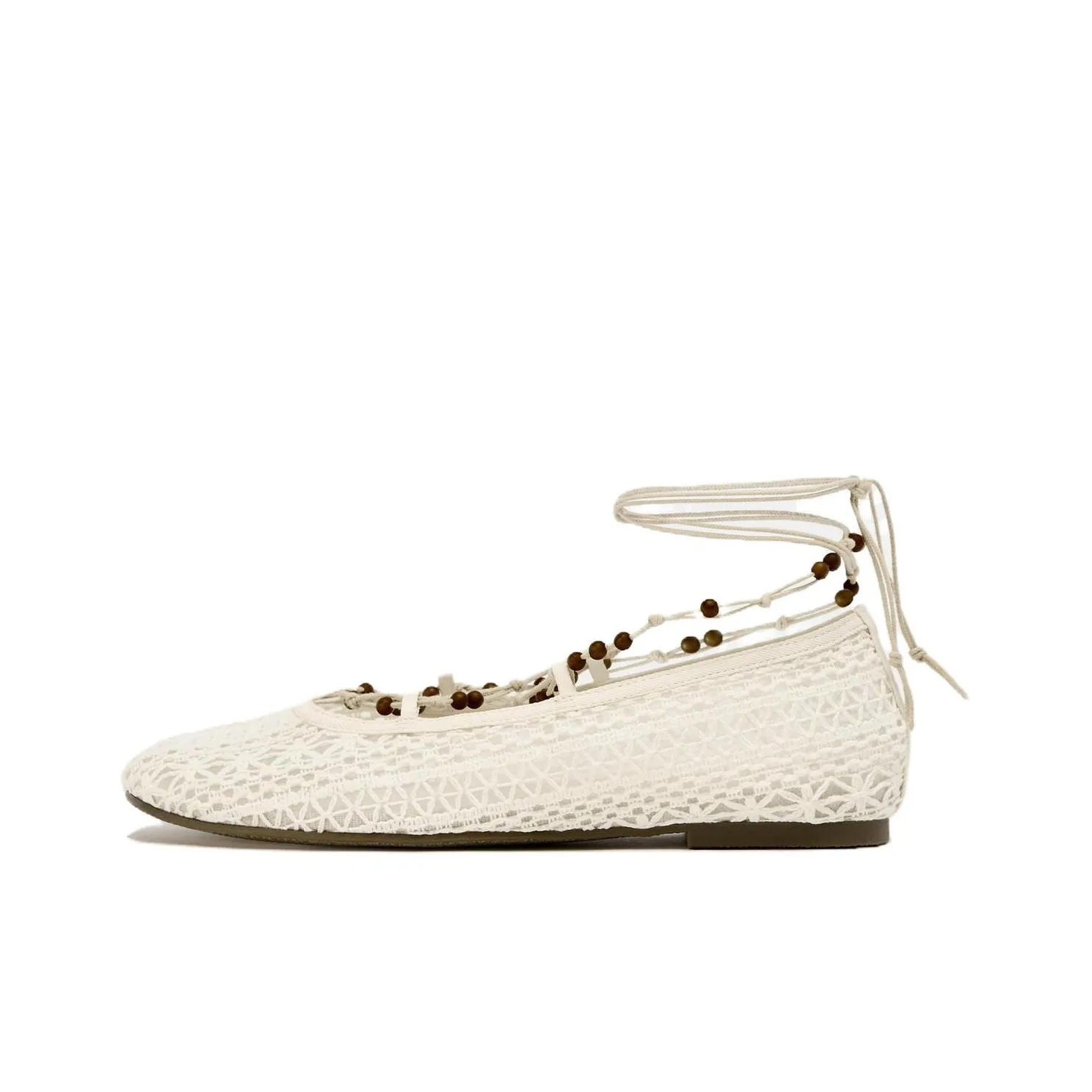 ZARA Туфли Mary Jane с плоской подошвой Женские Белые