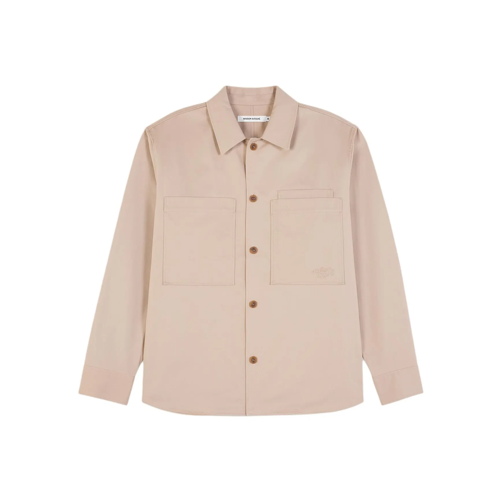 Maison Kitsune Рубашка Мужская Светлый Бежевый