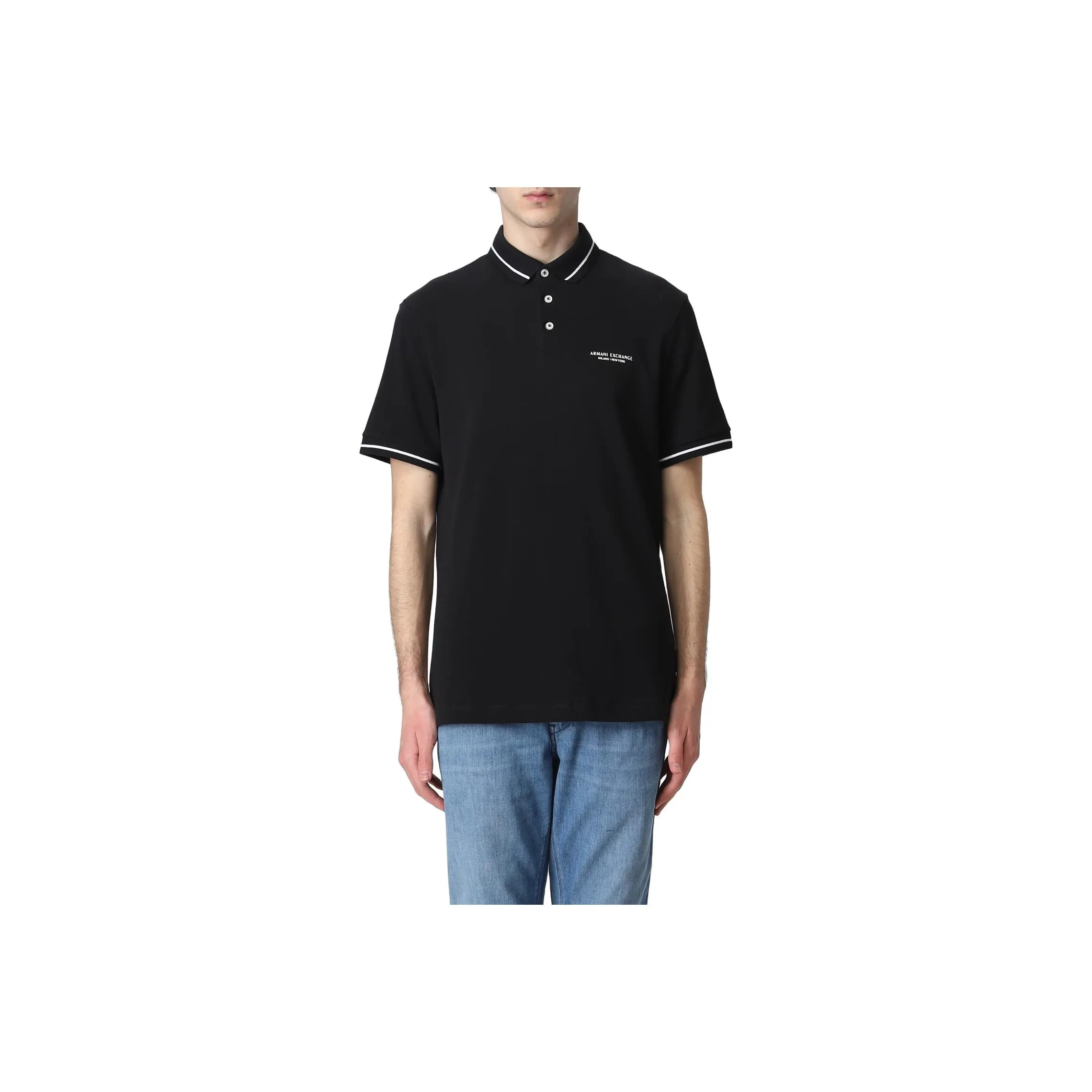 ARMANI EXCHANGE Polo Shirts Men's Black