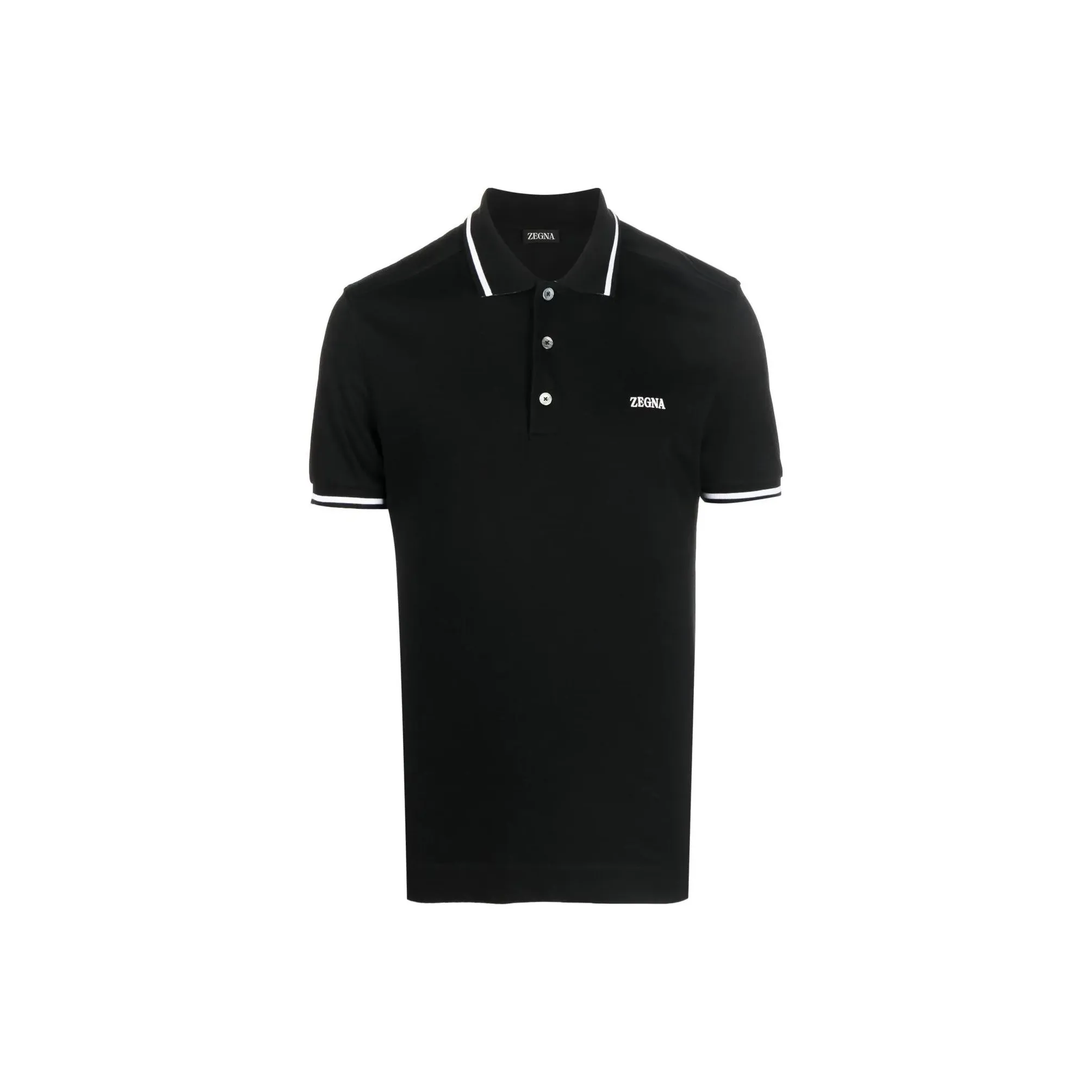 Zegna FW22 Polo Shirt Men's Black