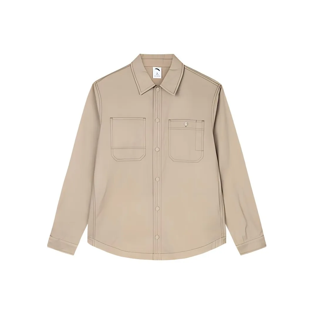 CHAOJIANTA Рубашка Мужская Earth Серый Однотонный