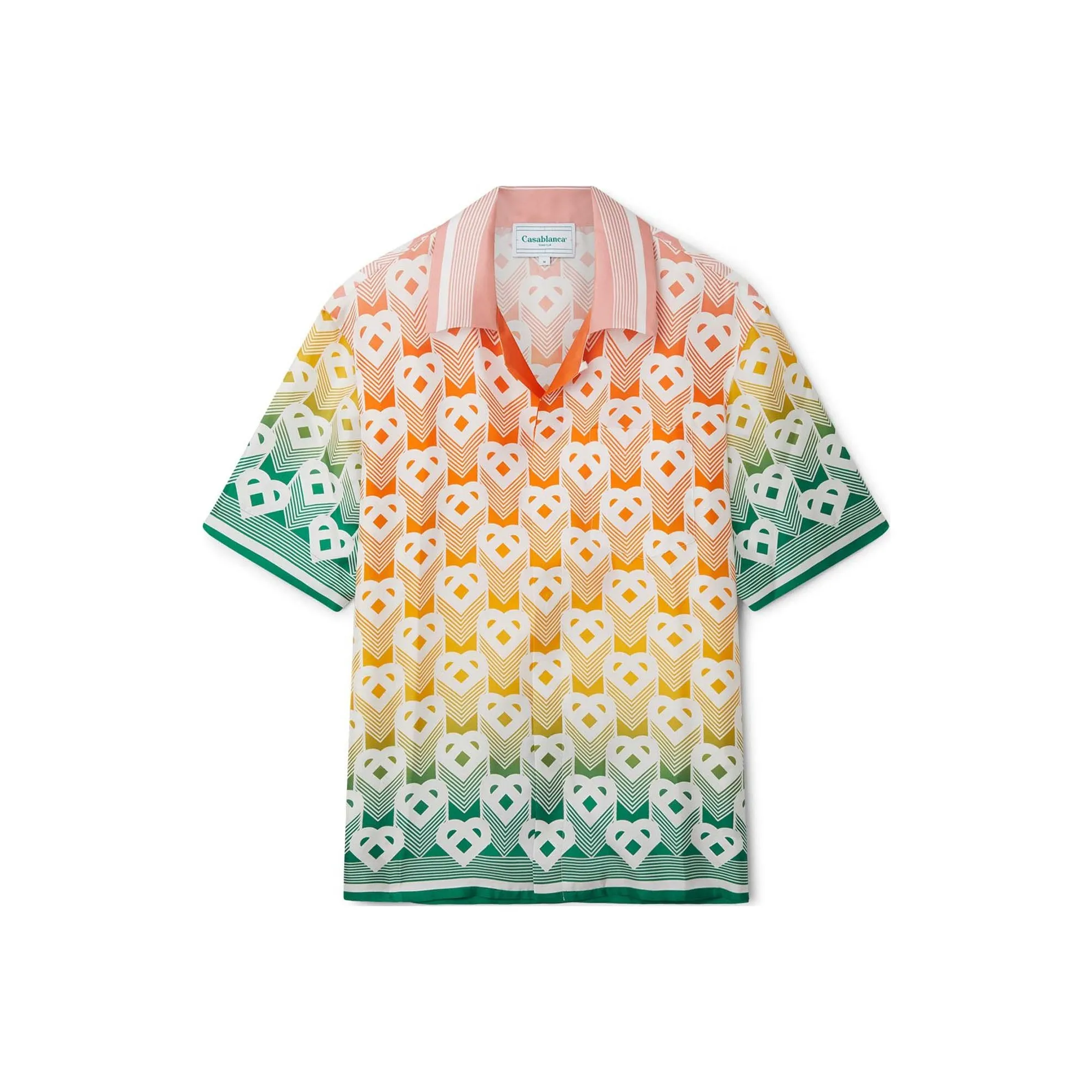 CASABLANCA Cuban Collar Short Sleeve Shirt
