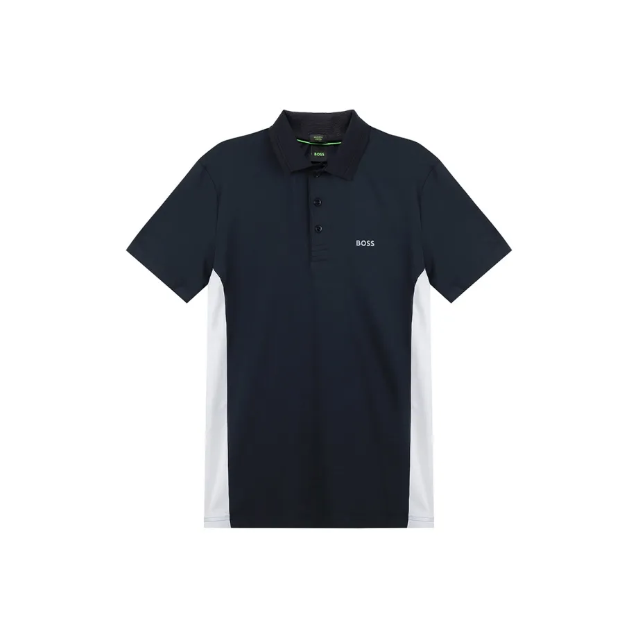 Hugo Boss Короткий рукав Polo Мужской Темно-синий