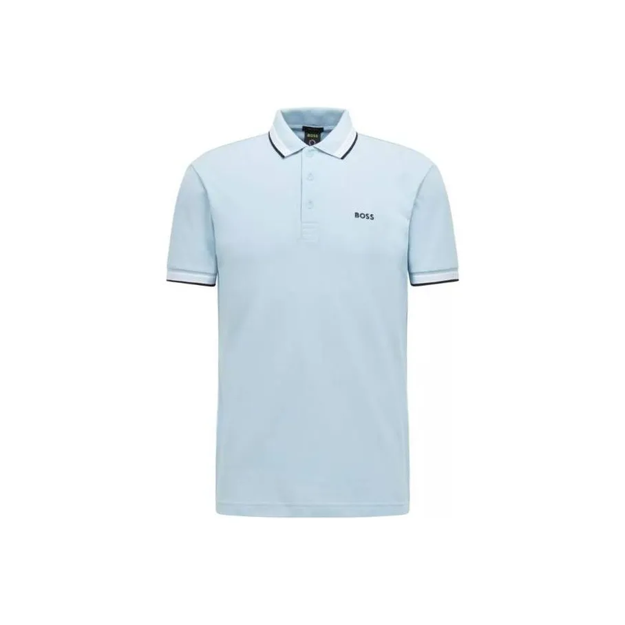 HUGO BOSS Polo Shirts Men Light Blue