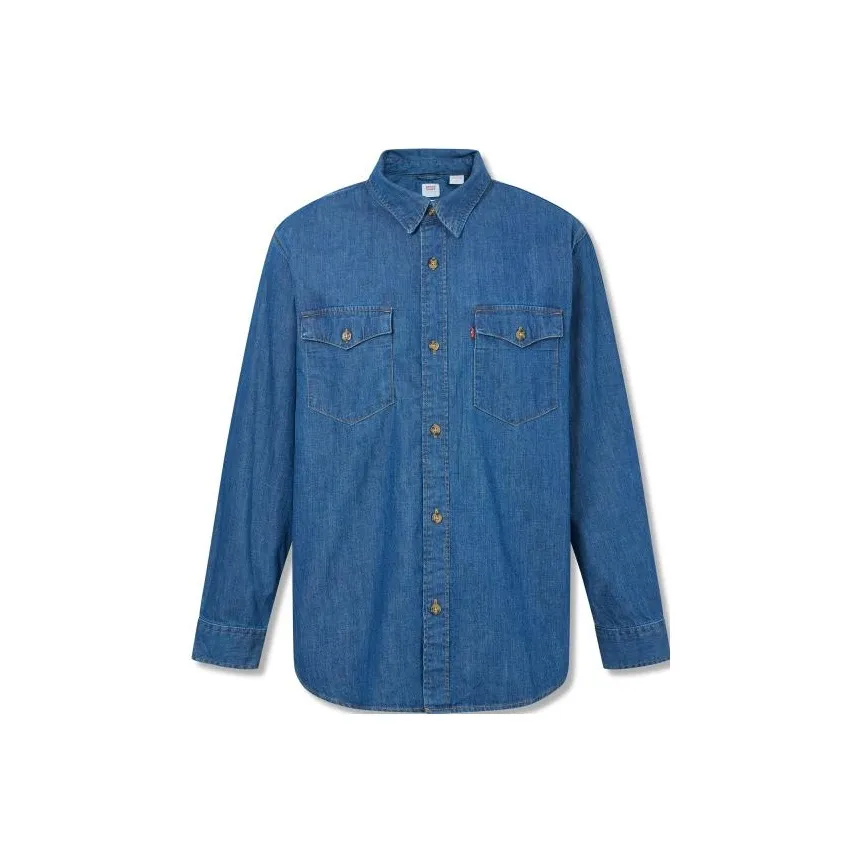 Levis Blue Men's Shirts Левис Синие Мужские Рубашки