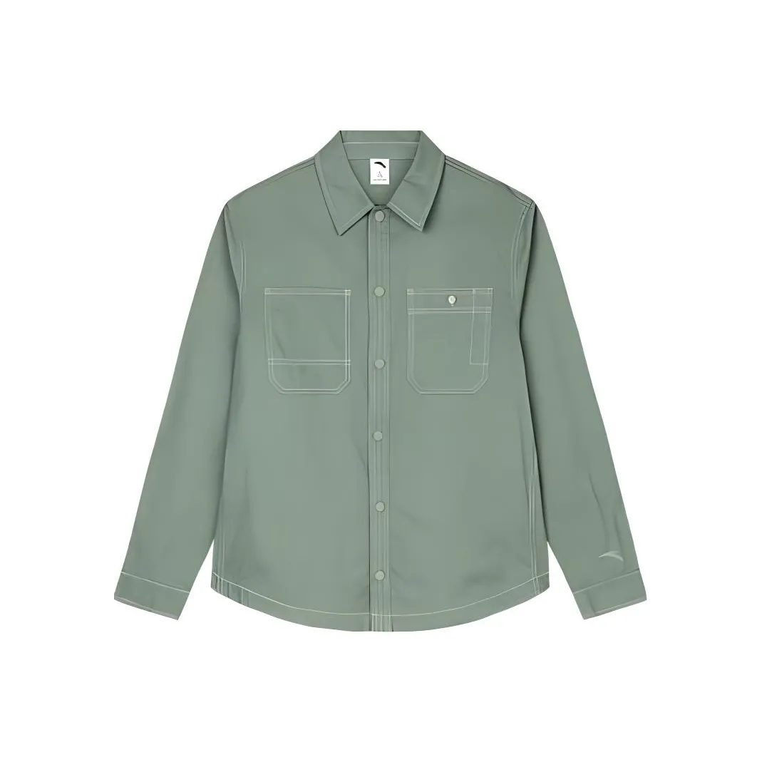 CHAOJIANTA Рубашка Мужская Чай Пена Зеленый