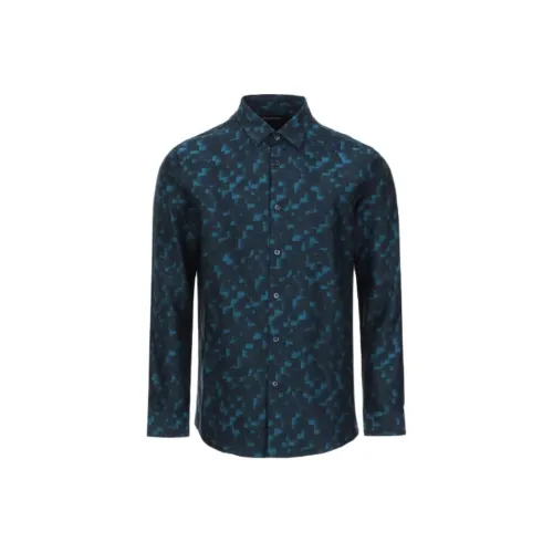 BRAUN BUFFEL Blue Мужские Рубашки