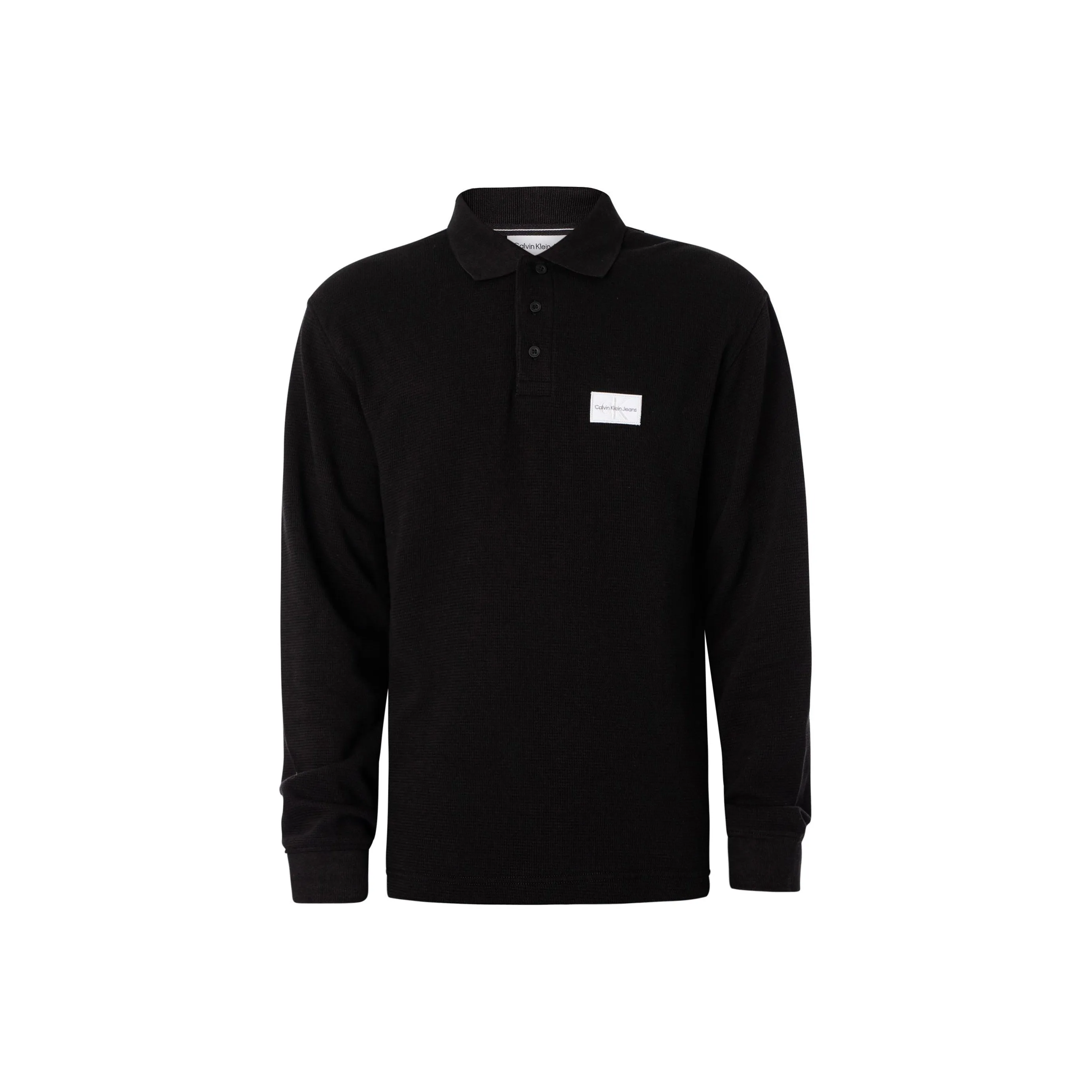 Calvin Klein Jeans Logo patch Long sleeve Polo Top
